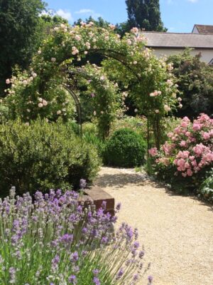 Floral archway in Victoria Garden