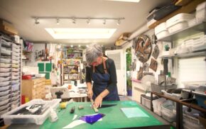 Female in a craft studio