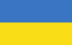 Ukrainian flag of blue and yellow