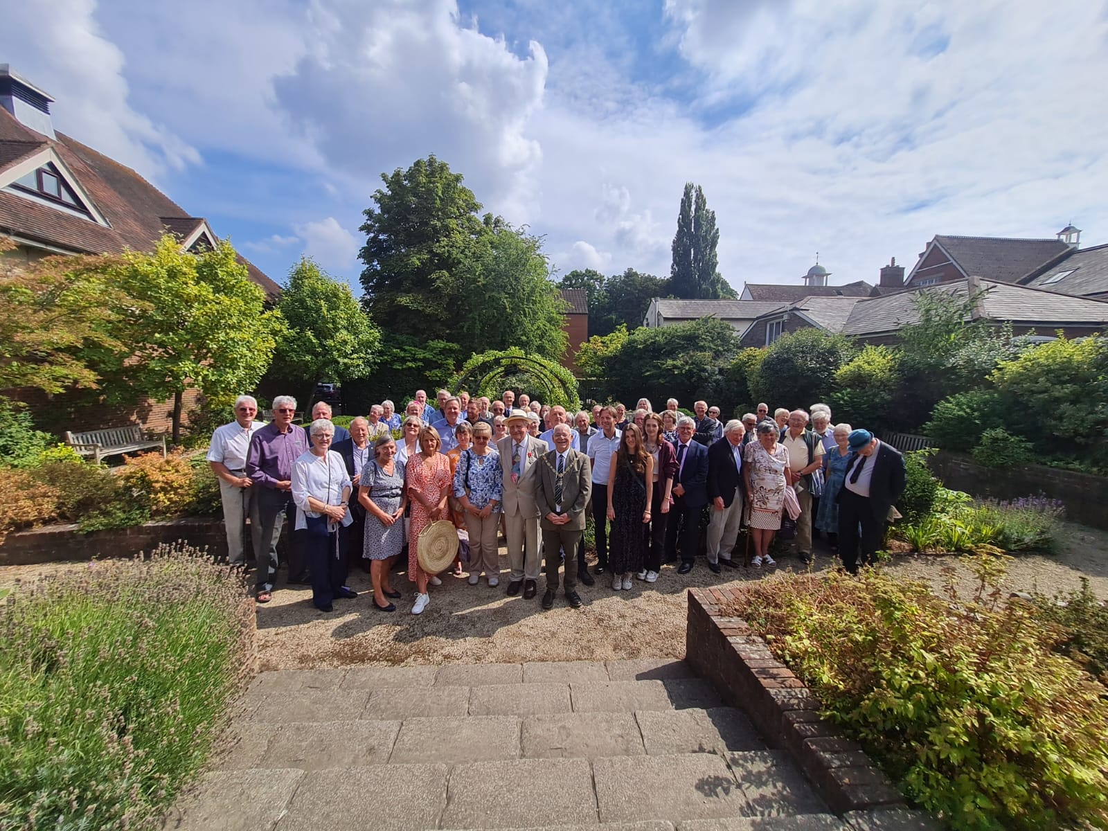 Group of people in a garden