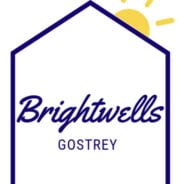 Brightwells_Gostrey_Logo featuring the outline of a house with the sun behind it