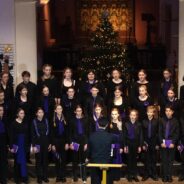 Choir of young people in a church.