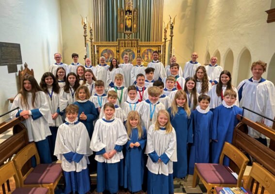 A group photo of St Thomas-on-The Bourne Choirs