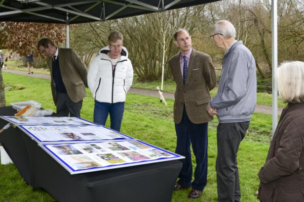 HRH The Duke of Edinburgh talking to a man