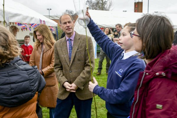 HRH The Duke of Edinburgh with students