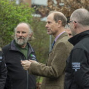 HRH The Duke of Edinburgh talking to a small group of people