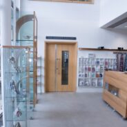 A photo showing inside the Crafts Study Centre based at the UCA, Farnham, showing different craft items