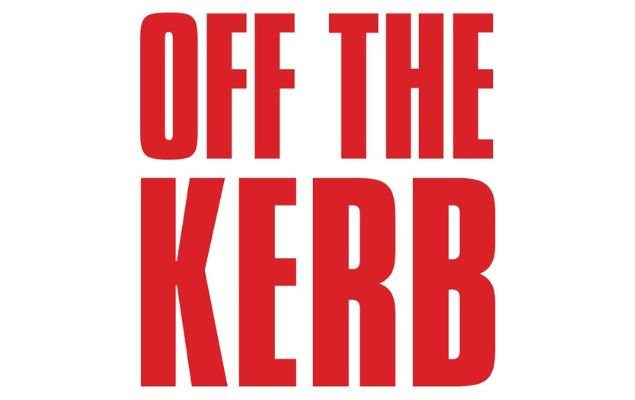 The words OFF THE KERB in red capital letters