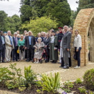 Group of people in a garden.