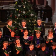 Choir singing in a church.