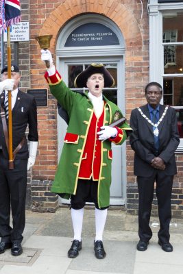 Town crier makes an announcement