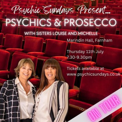 poster advertising Psychics & Prosecco event