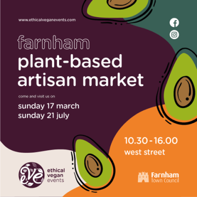 Poster advertising a vegan market