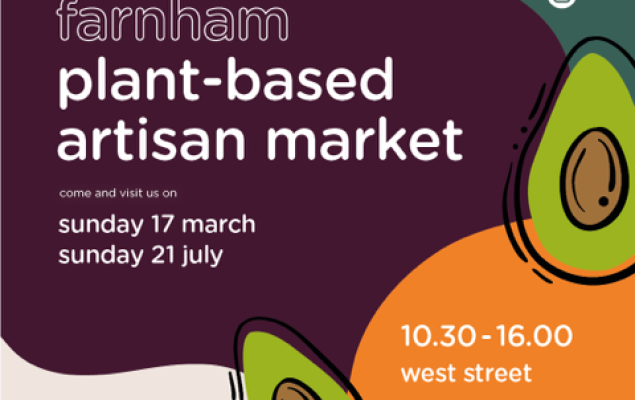Poster advertising a vegan market