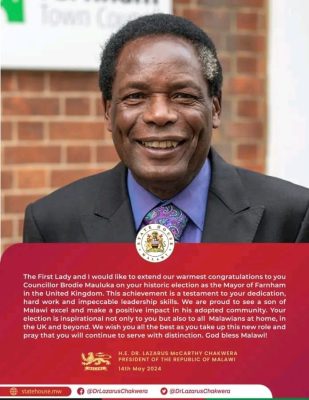 Mayor smiling with text underneath. 