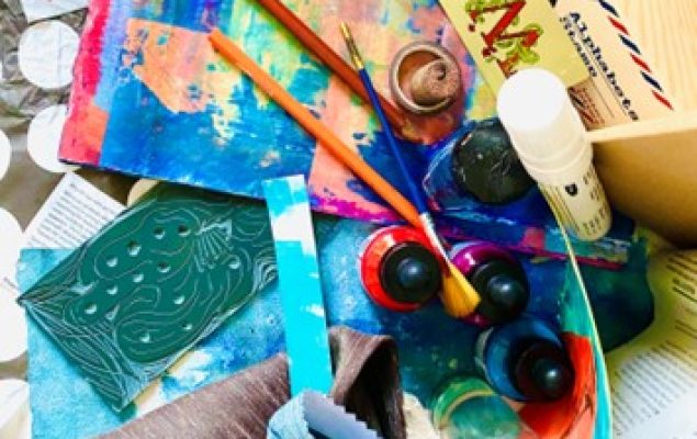 Photo of paints and other craft items