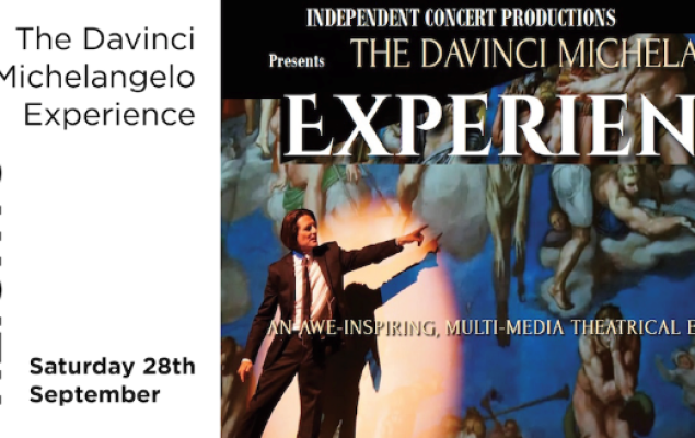 Poster advertising Davinci Michelangelo Experience