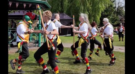 Group of Morris dancers.