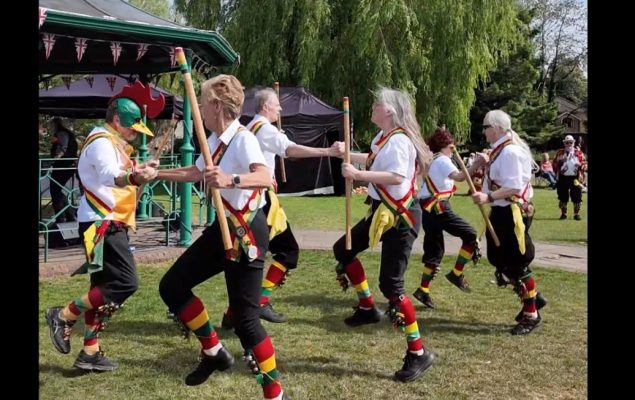 Group of Morris dancers.