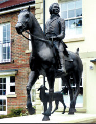 Sculpture of a man on a horse