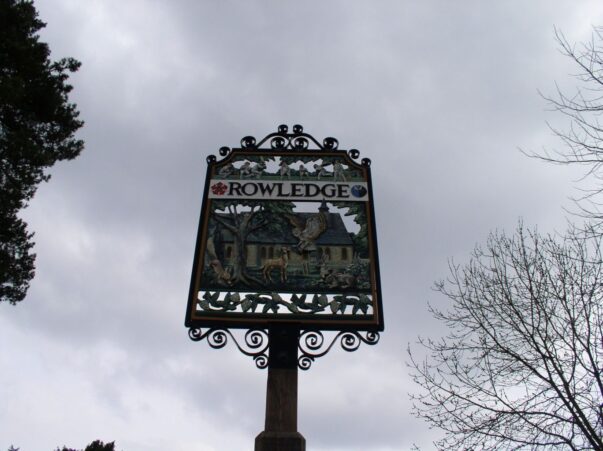 Rowledge Village Sign