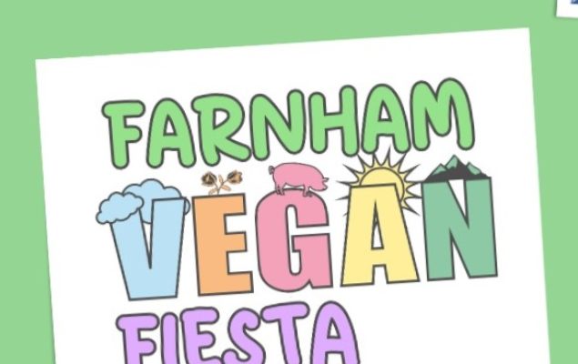Poster advertising a vegan fiesta