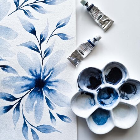Abstract Florals in Watercolour