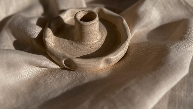 Hand-build a Ceramic Christmas Candlestick