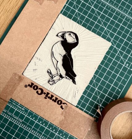 Print your own linocut card
