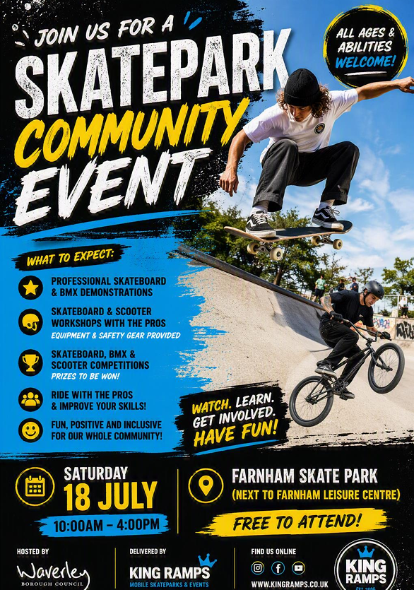 Skatepark Community Event Poster
