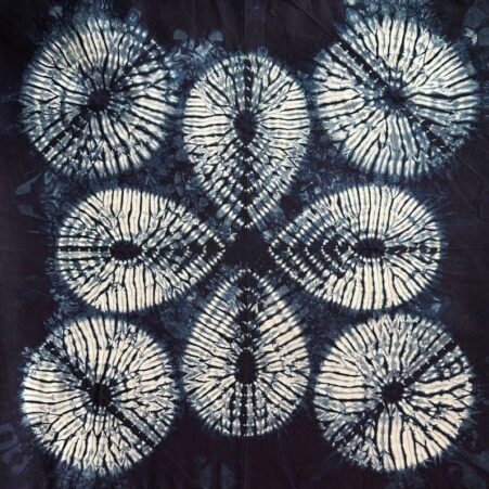 Indigo Stitched Shibori – scarf or tote bag