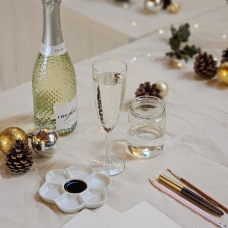 Paint & Sip: Christmas Cards